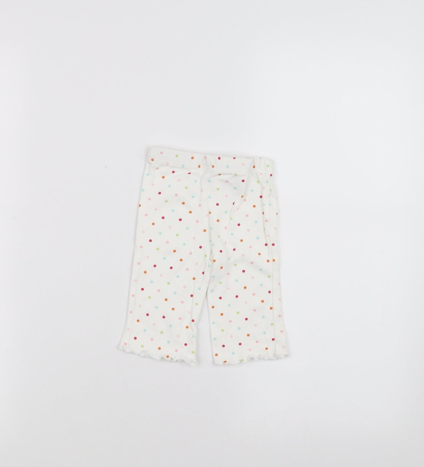 Marks and Spencer Baby White Polka Dot  Sweatpants Trousers Size 0-3 Months