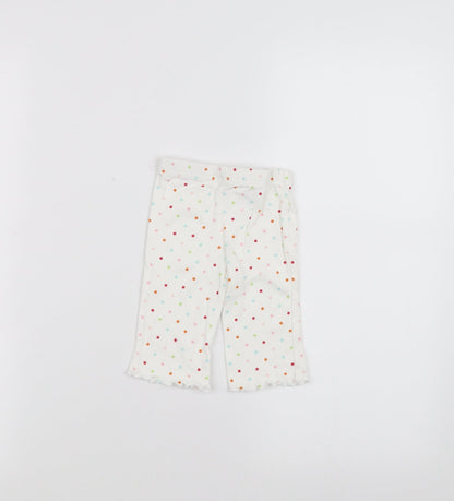 Marks and Spencer Baby White Polka Dot  Sweatpants Trousers Size 0-3 Months