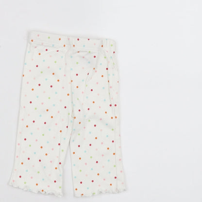 Marks and Spencer Baby White Polka Dot  Sweatpants Trousers Size 0-3 Months