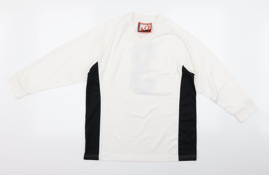 Preworn Boys White   Pullover Jumper Size M