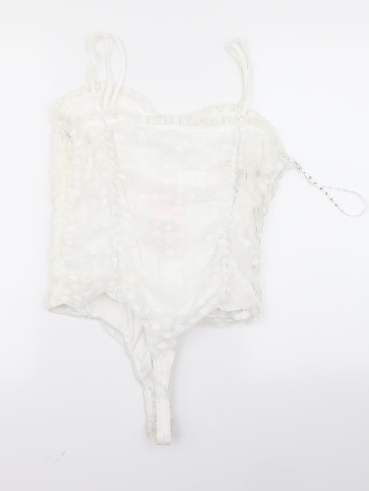 Womens UK Size 12 Preworn White Cropped Blouse