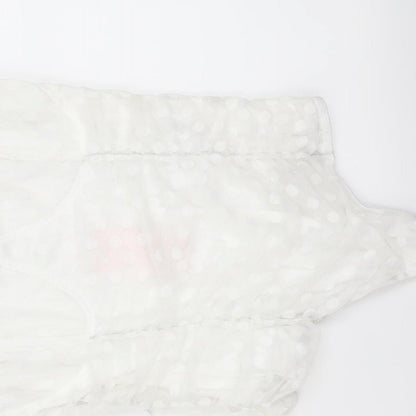 Womens UK Size 12 Preworn White Cropped Blouse