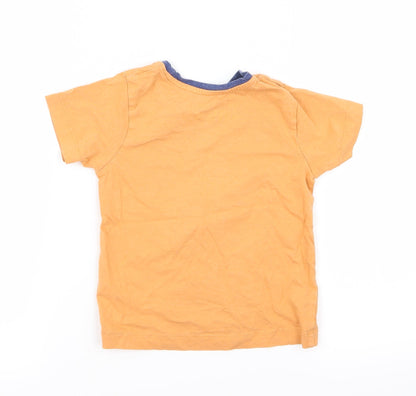 George Boys Orange   Basic T-Shirt Size 18-24 Months  - robot