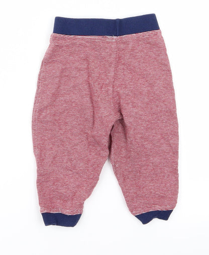 lily dan Baby Red Striped  Jogger Trousers Size 12 Months