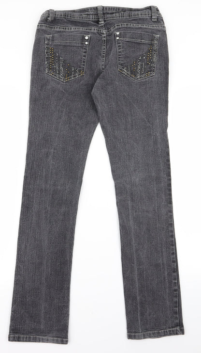 chickster Womens Grey   Tapered Jeans Size 8 L29 in