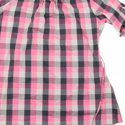Womens UK Size 8 Preworn Pink Basic Button-Up