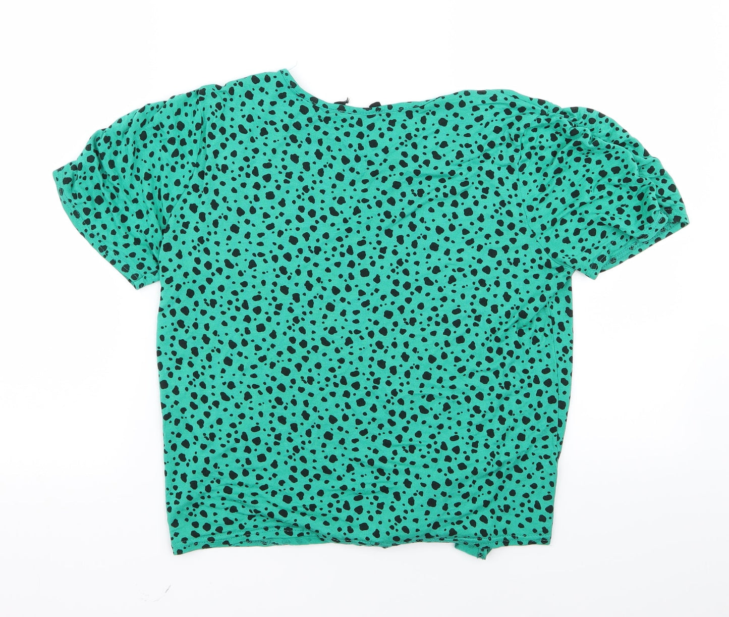Womens UK Size 12 Preworn Green Basic T-Shirt