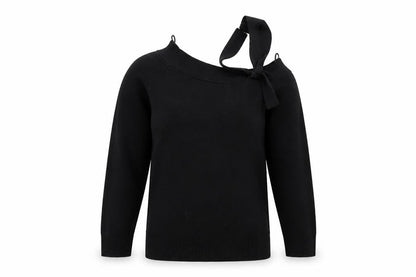 Front view of selet women’s black basic t-shirt, size UK 10, - v