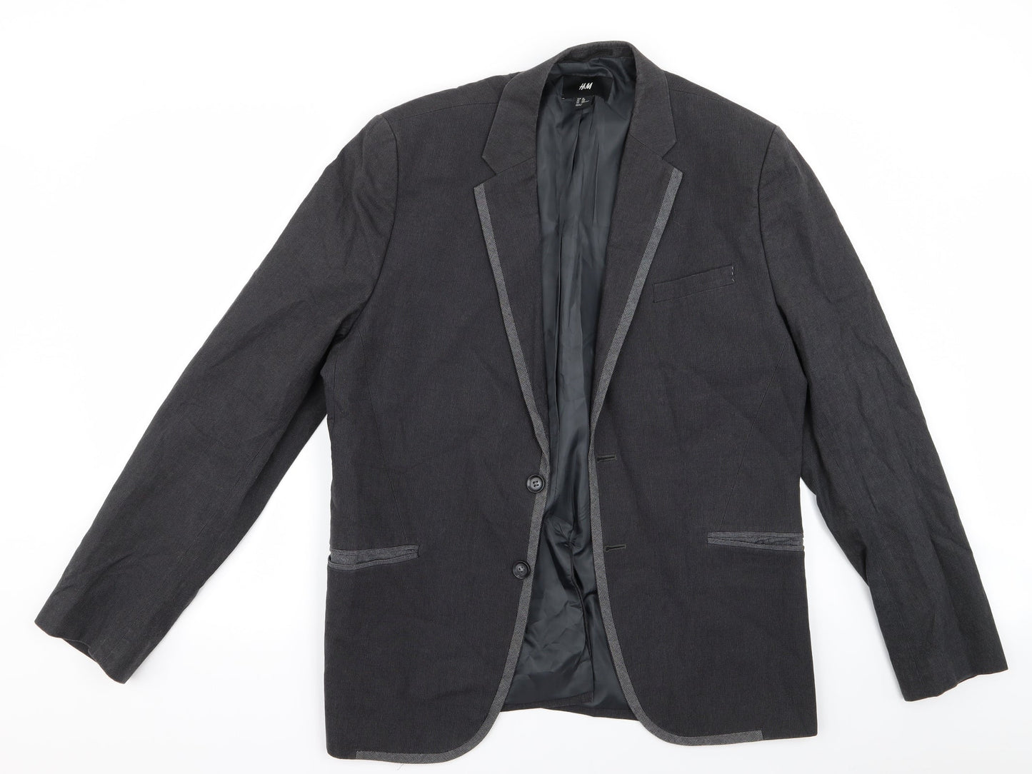 H&M Womens Grey   Trench Coat Coat Size 34