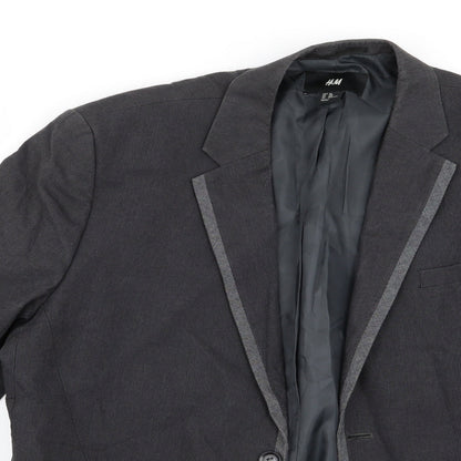 H&M Womens Grey   Trench Coat Coat Size 34