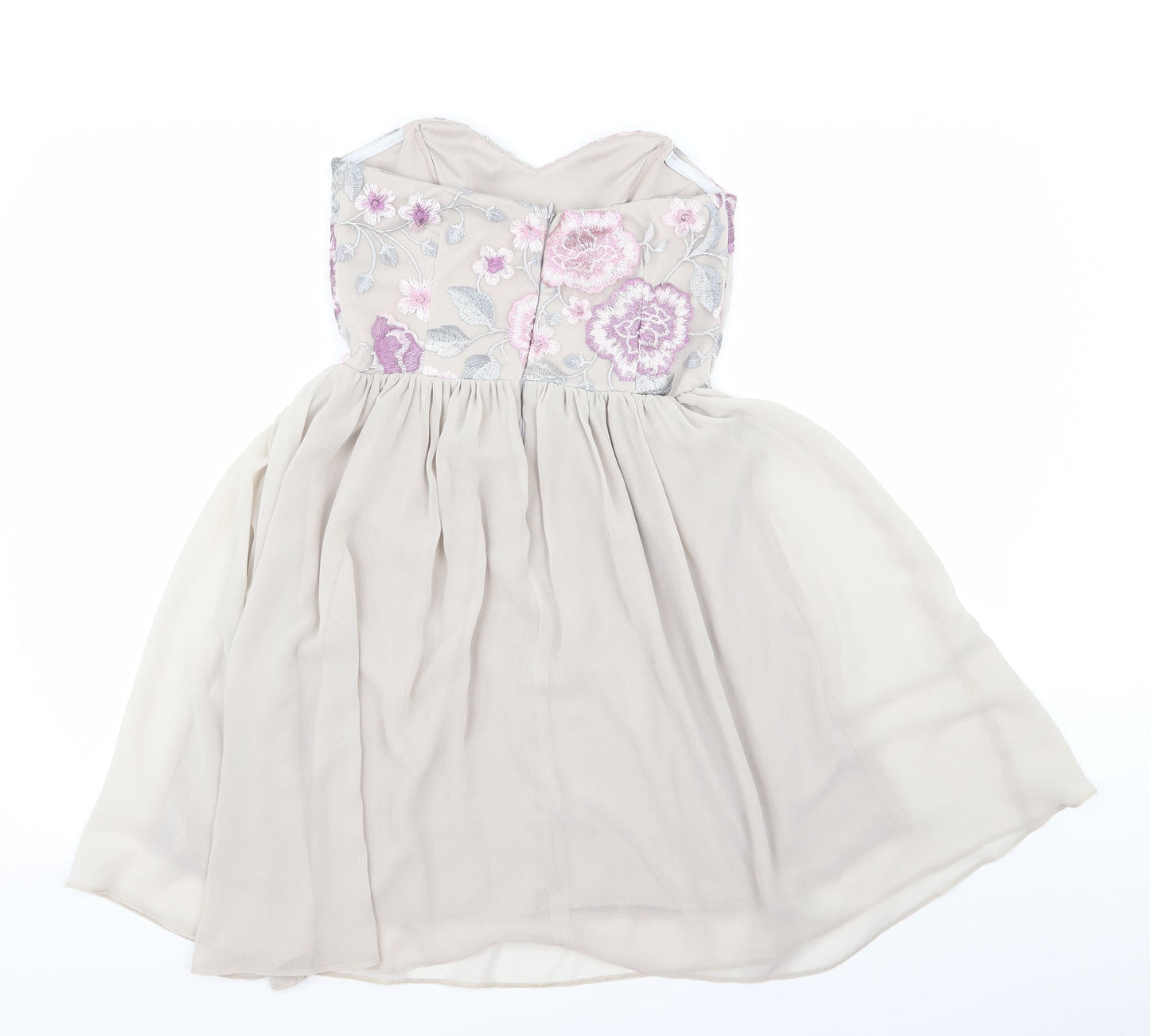 atmoshere Womens Beige Floral  Fit & Flare  Size 10