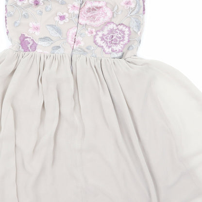 atmoshere Womens Beige Floral  Fit & Flare  Size 10