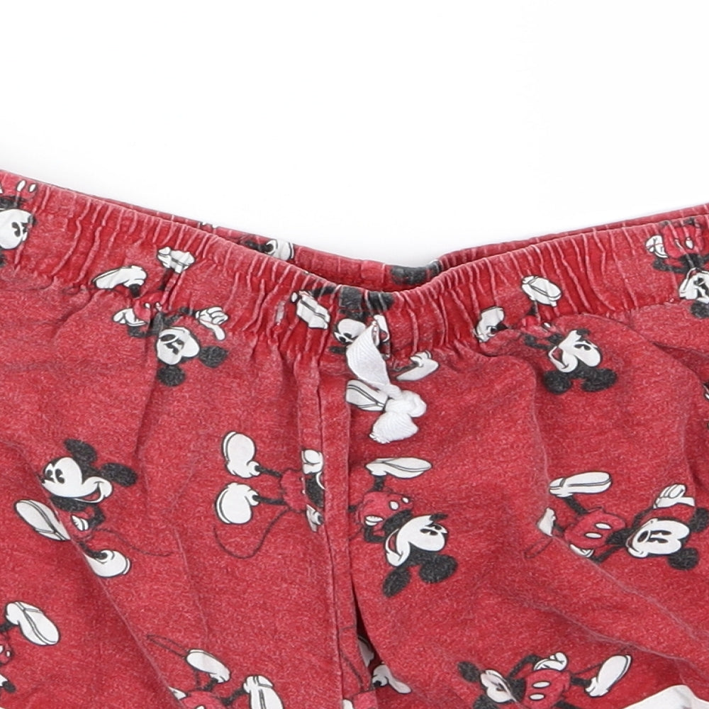 Disney Womens Red Animal Print  Hot Pants Shorts Size S