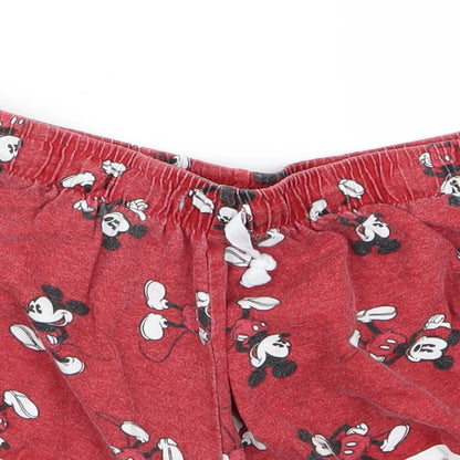 Disney Womens Red Animal Print  Hot Pants Shorts Size S