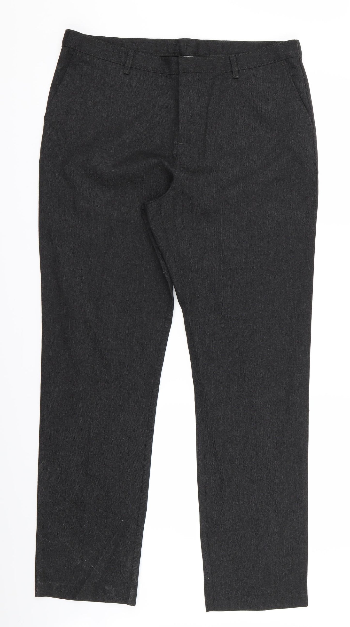 George Mens Black   Trousers  Size 16 L24 in