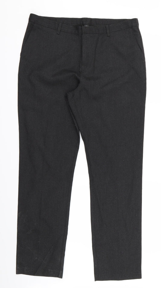 George Mens Black   Trousers  Size 16 L24 in