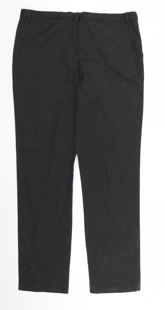 George Mens Black   Trousers  Size 16 L24 in