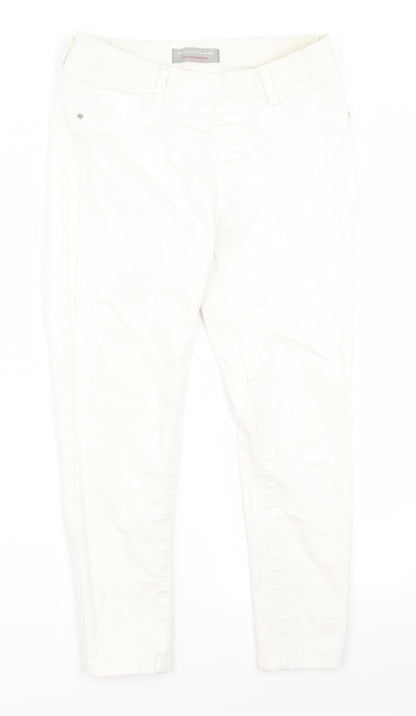 Womens UK Size 8 Dorothy Perkins Regular Fit  White Trousers