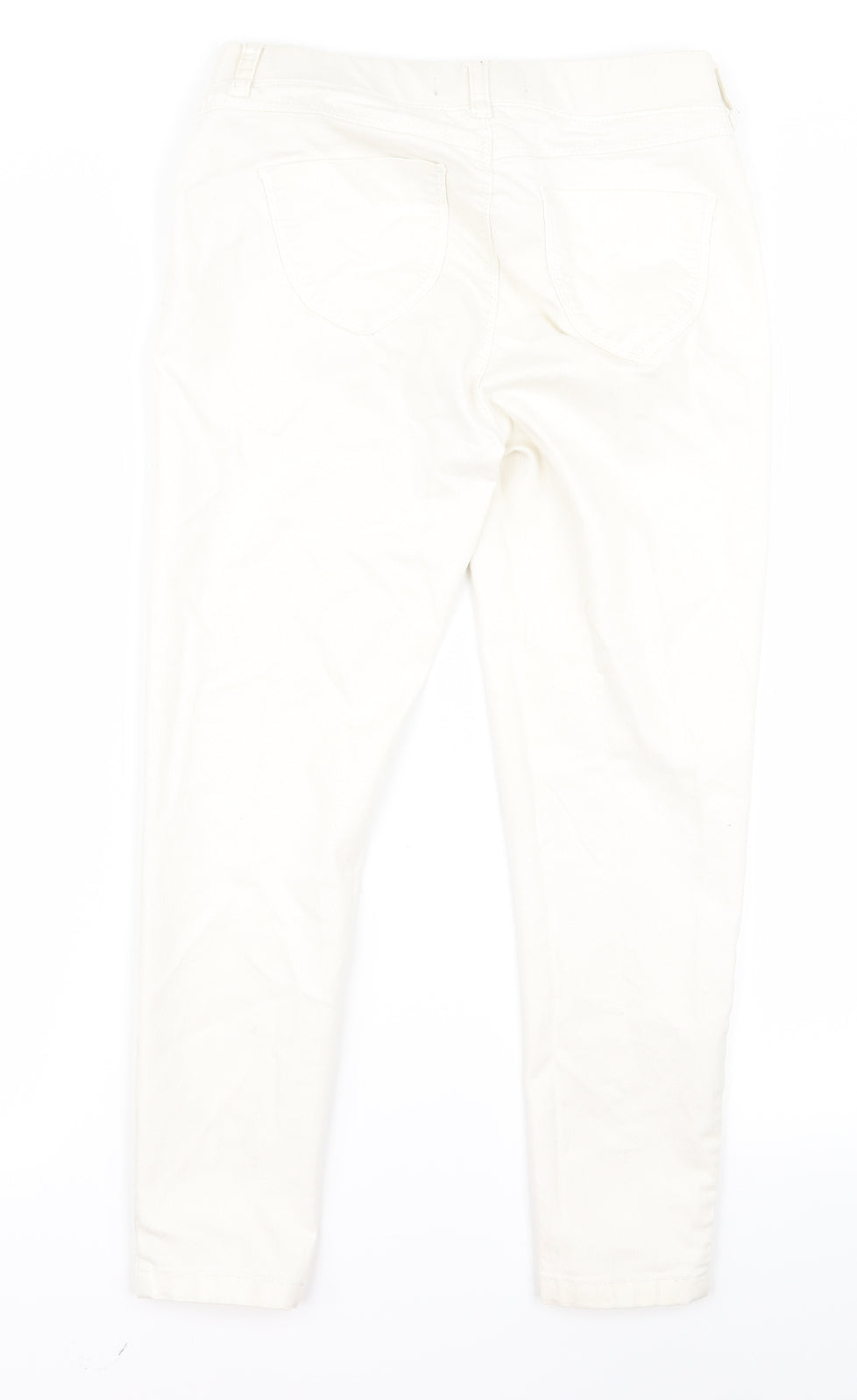 Womens UK Size 8 Dorothy Perkins Regular Fit  White Trousers