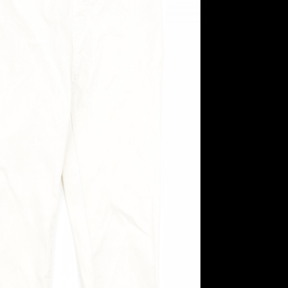 Womens UK Size 8 Dorothy Perkins Regular Fit  White Trousers