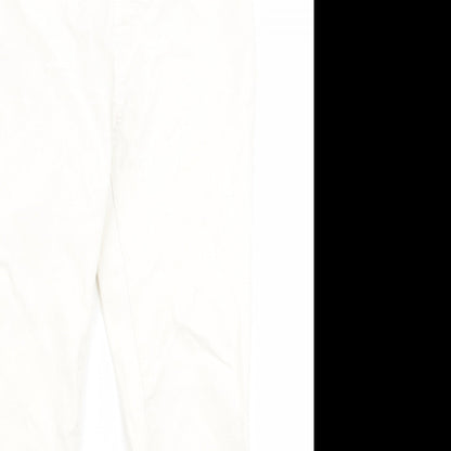 Womens UK Size 8 Dorothy Perkins Regular Fit  White Trousers
