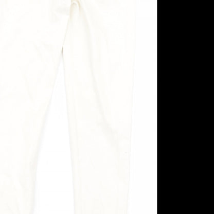 Womens UK Size 8 Dorothy Perkins Regular Fit  White Trousers