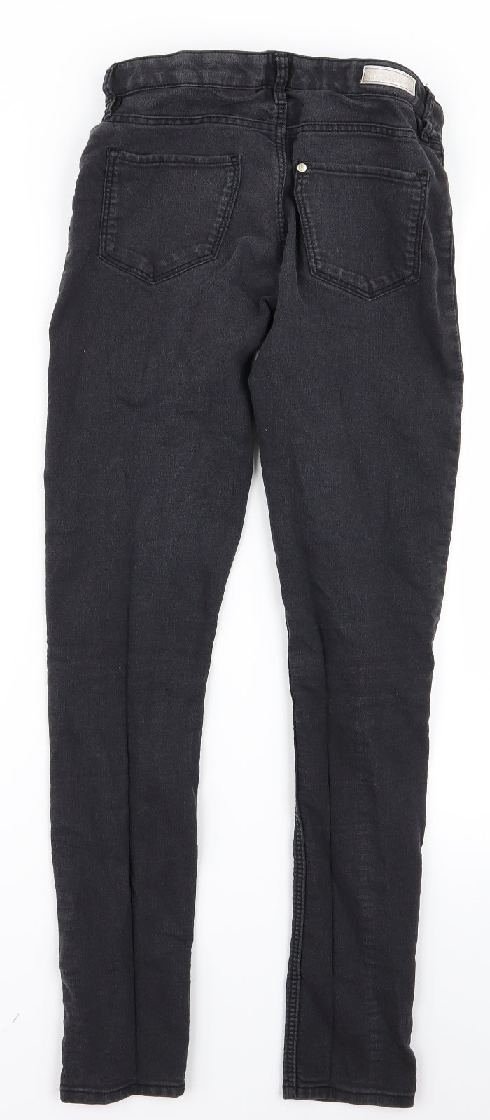 Womens UK Size 12 Preworn Regular Fit Skinny Black Jeans