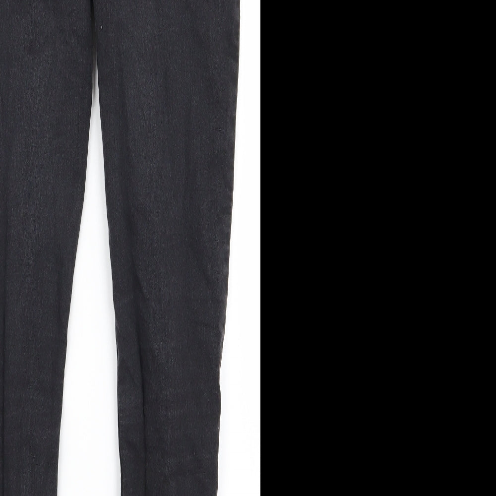 Womens UK Size 12 Preworn Regular Fit Skinny Black Jeans