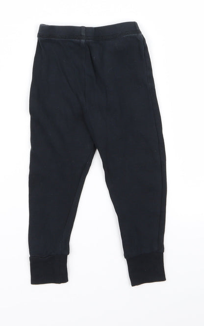 George Boys Black   Jogger Trousers Size 2 Years