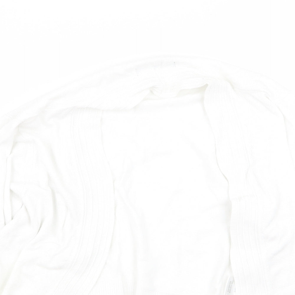H&M Womens White   Cardigan Jumper Size 12