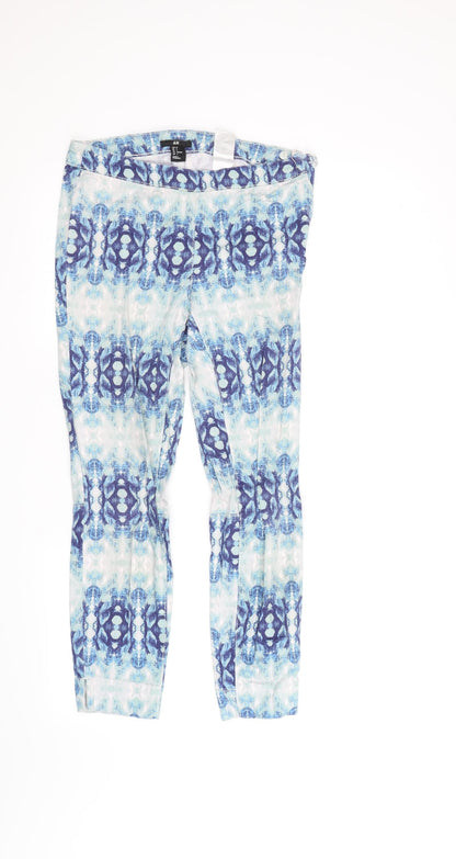 Womens UK Size 6 H&M Regular Fit  Blue Trousers