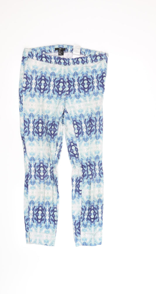 Womens UK Size 6 H&M Regular Fit  Blue Trousers