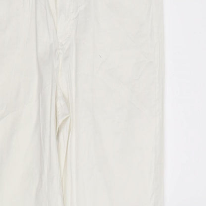 Womens UK Size  Preworn Regular Fit Straight White Jeans