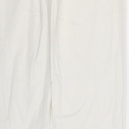 Womens UK Size  Preworn Regular Fit Straight White Jeans