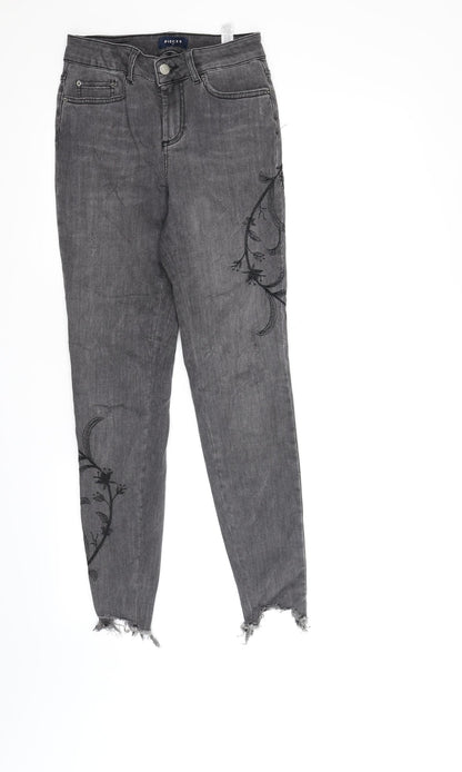 Womens UK Size XS Pieces Regular Fit Skinny Black Jeans