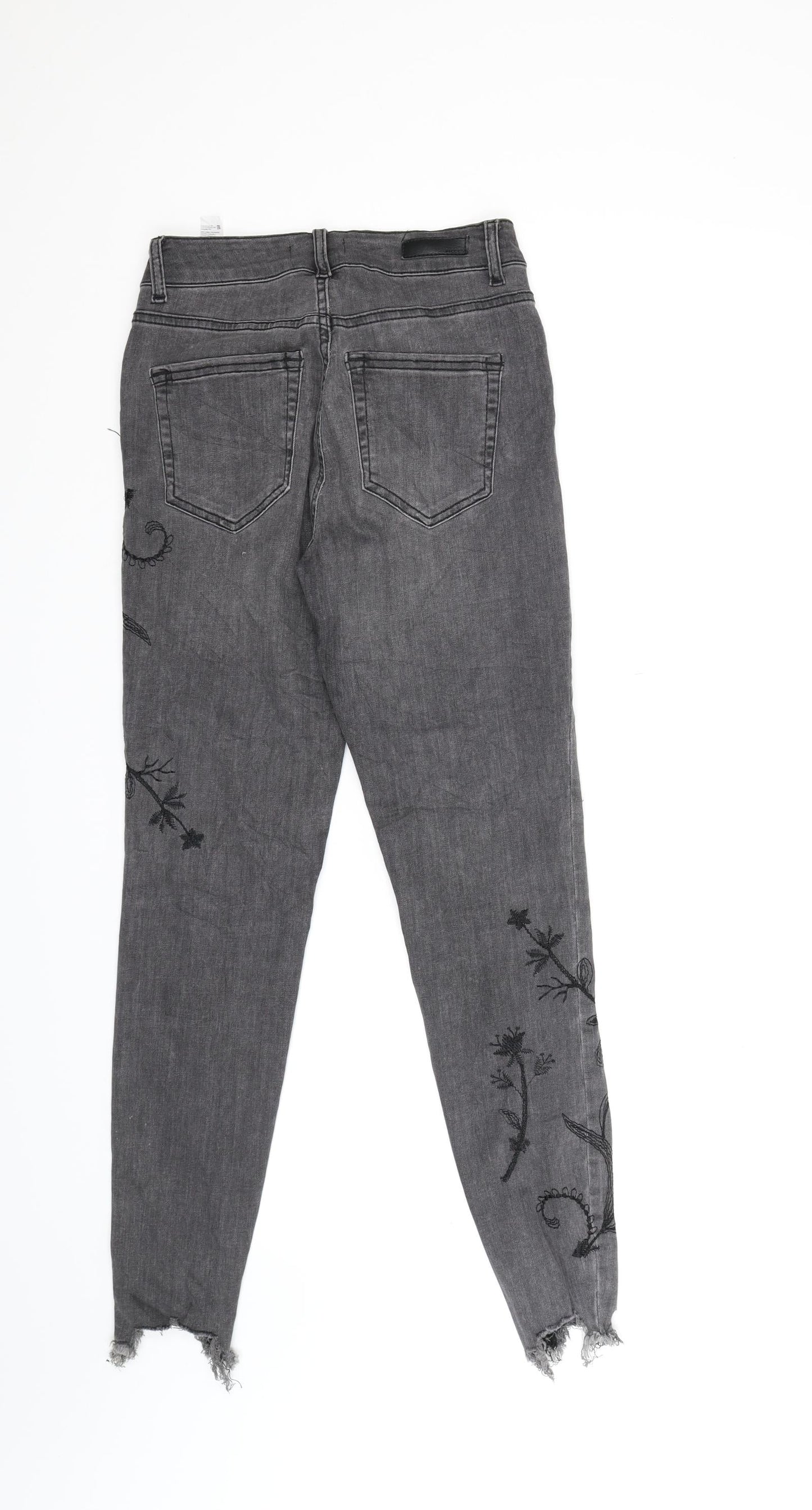 Womens UK Size XS Pieces Regular Fit Skinny Black Jeans