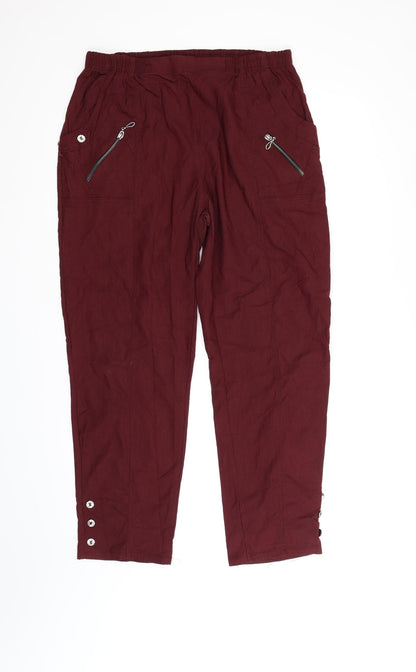 Womens UK Size 30 in Preworn Regular Fit  Red Trousers