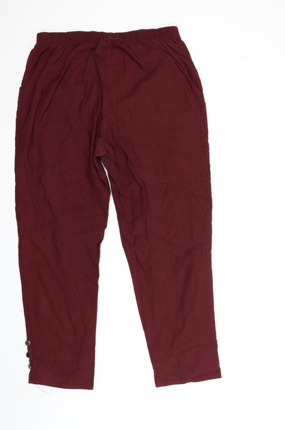 Womens UK Size 30 in Preworn Regular Fit  Red Trousers