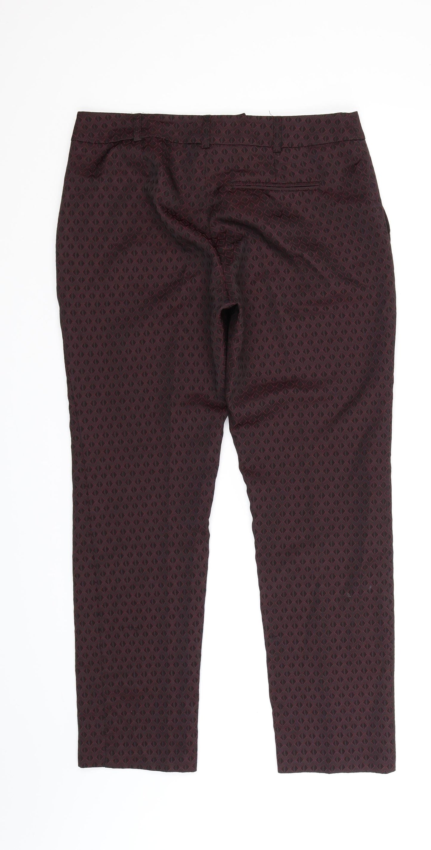 Miss Selfridge Womens Red Polka Dot  Trousers  Size 10 L26 in