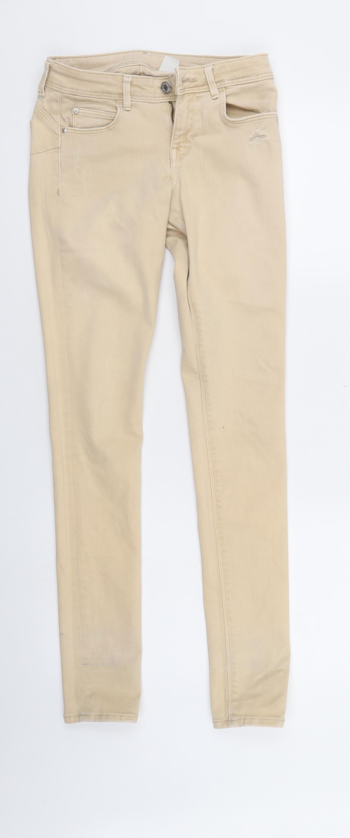 Womens UK Size 26 in H&M Regular Fit Jegging Ivory Jeans