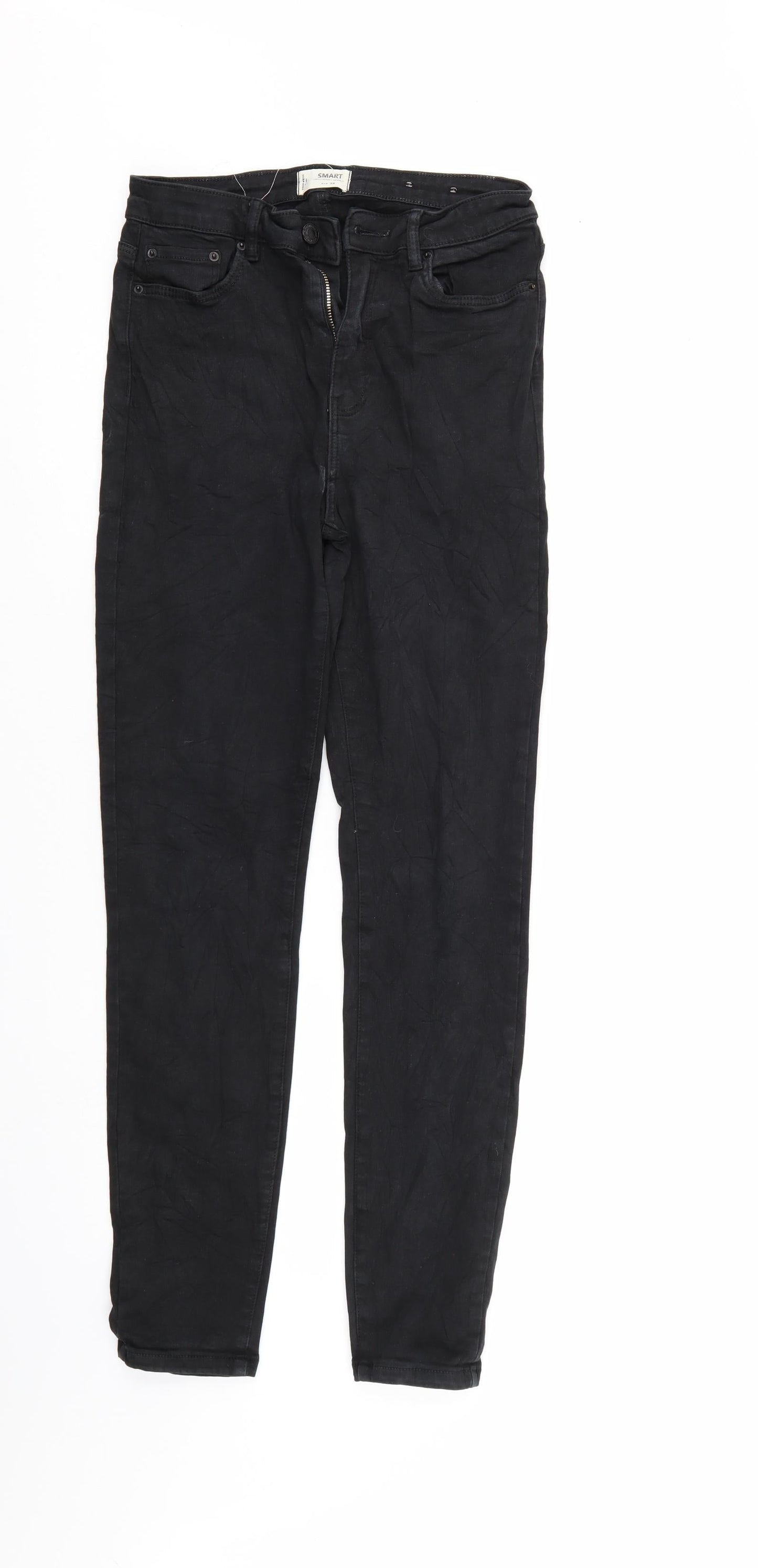 Smart Womens Black  Denim Skinny Jeans Size 10 L29 in