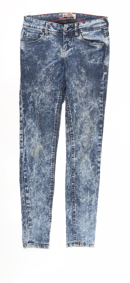 Womens UK Size XS Terranova Regular Fit Straight Blue Jeans