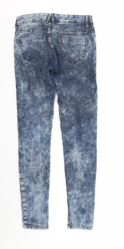 Womens UK Size XS Terranova Regular Fit Straight Blue Jeans