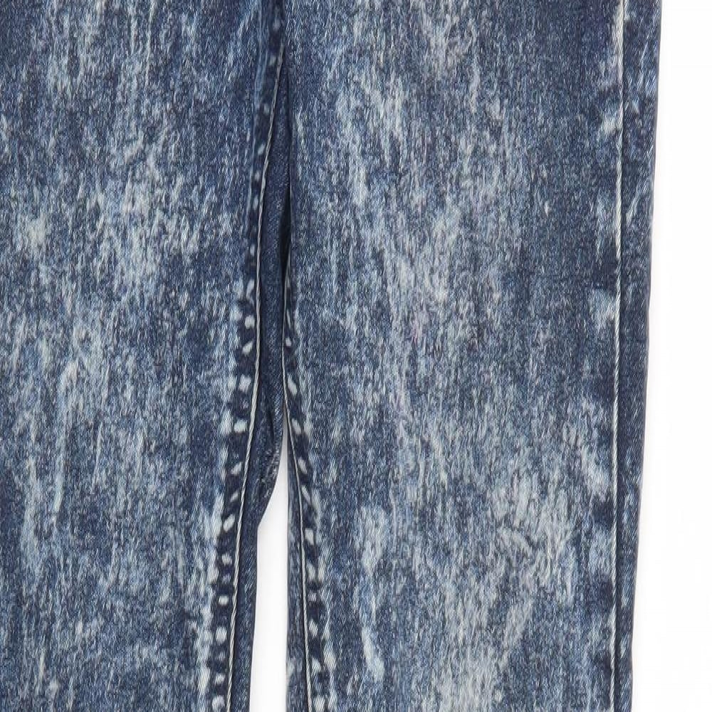 Womens UK Size XS Terranova Regular Fit Straight Blue Jeans