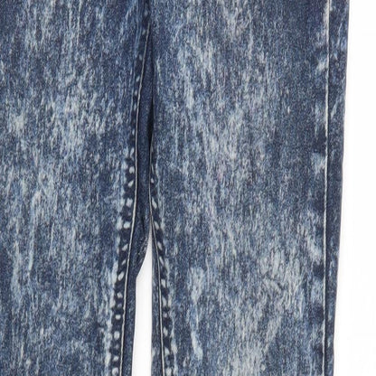 Womens UK Size XS Terranova Regular Fit Straight Blue Jeans