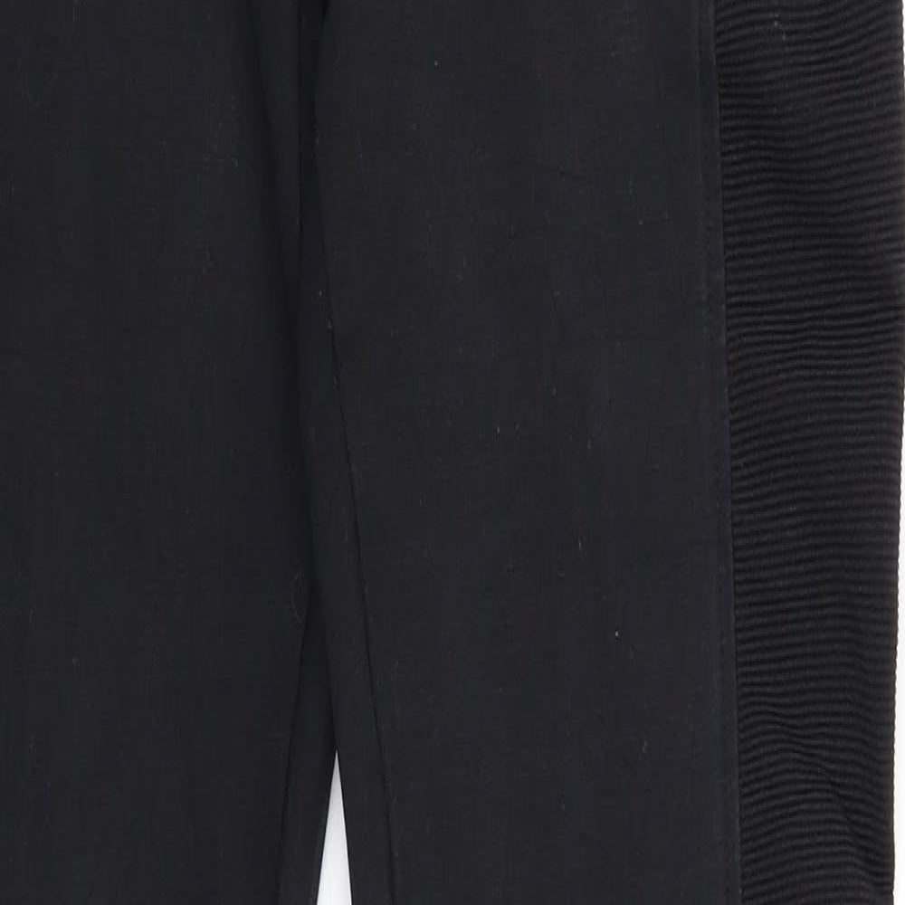 Womens UK Size L Preworn Regular Fit  Black Trousers