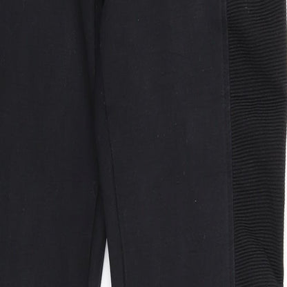 Womens UK Size L Preworn Regular Fit  Black Trousers
