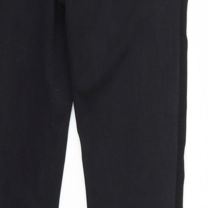Womens UK Size L Preworn Regular Fit  Black Trousers