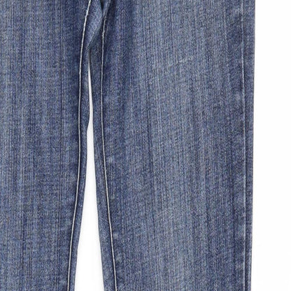 Quiz Womens Blue  Denim Straight Jeans Size 8 L31 in