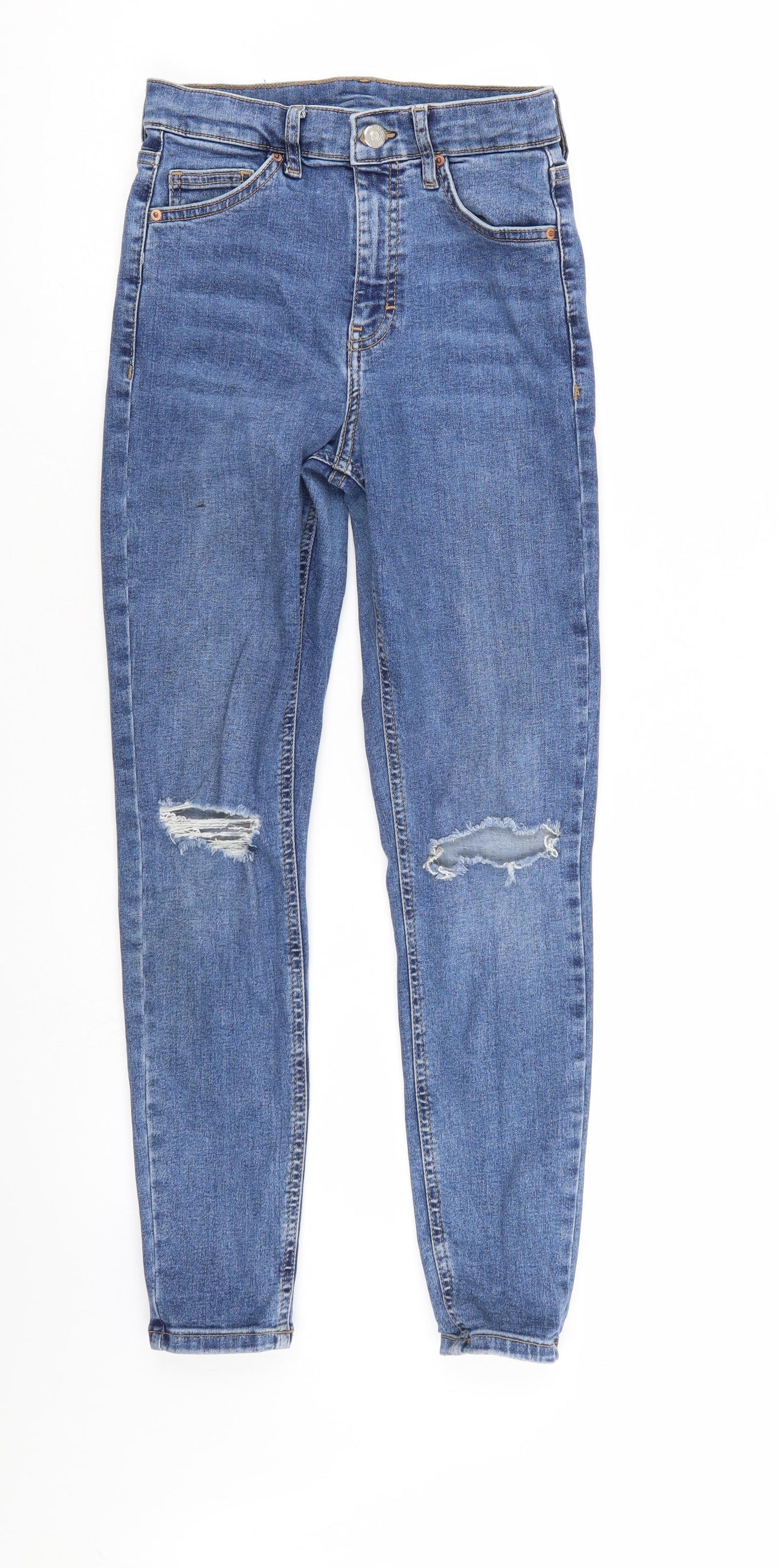 Mens UK Size 26 Preworn Regular Fit Straight Blue Jeans